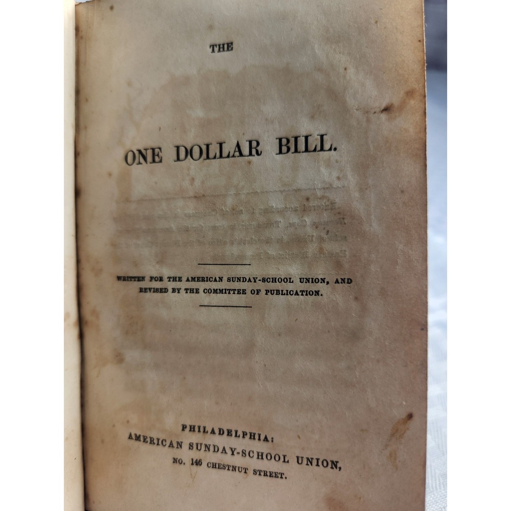 1845 The One Dollar Bill American Sunday School Union - Picture 10 of 14